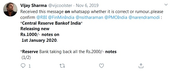 2000 note ban